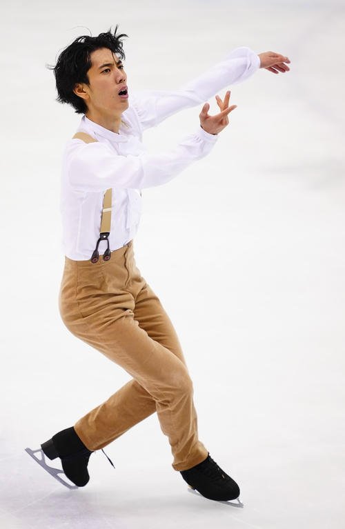 男子フリーの演技をする三宅(撮影･垰建太)