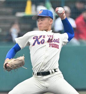 神戸国際対橿原学院　神戸国際先発の宮田卓亜(撮影･石井愛子)