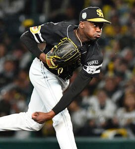 阪神対ソフトバンク　ソフトバンク先発のモイネロ(撮影･岩下翔太)