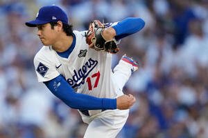 ブルージェイズ戦に先発したドジャース大谷翔平(AP)