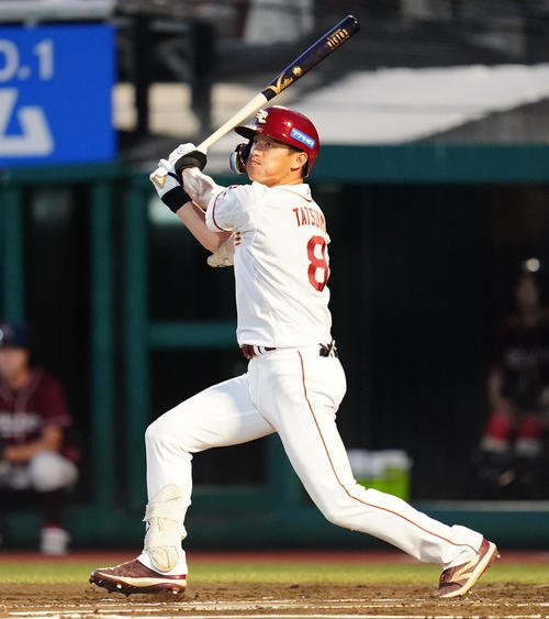 楽天辰己涼介(2025年9月3日撮影)