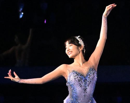 華麗な演技を披露する本田真凜さん(撮影･滝沢美穂子)