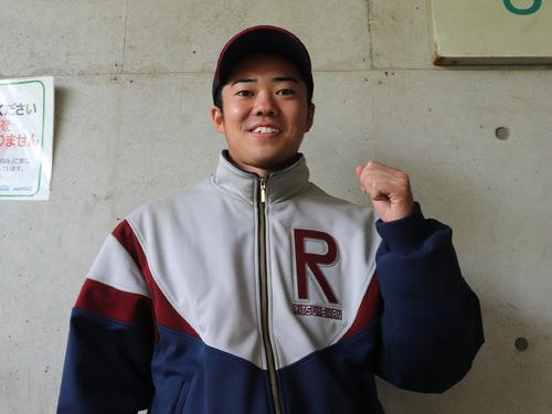 関西地区大学野球選手権　敗者復活戦　立命大対大産大　完投勝利を果たした、立命大の遠藤