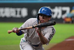 エスコンフィールドで秋季キャンプに参加した日本ハム五十幡(撮影･木下大輔)