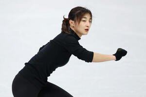 練習に臨む坂本(撮影･前田充)