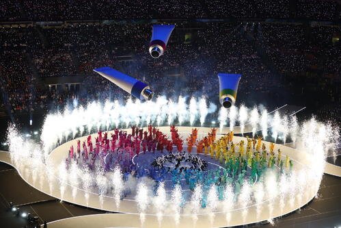 ミラノ･コルティナ冬季五輪の開会式が行われるジュゼッペ･メアッツァ競技場(サンシーロ)(撮影･前田充)