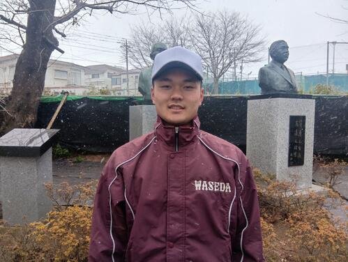 早大に今春入学する横浜･阿部(撮影･平山連)