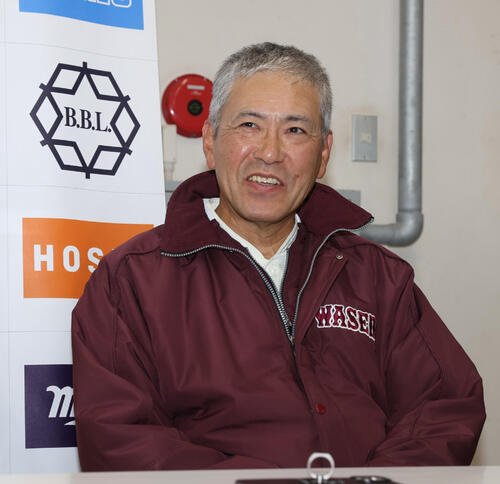 早大･小宮山監督(2025年11月1日撮影)