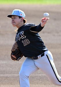 ライブBPに登板するオリックス宮城大弥(撮影･和賀正仁)