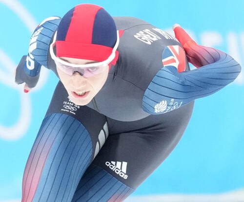 北京五輪スピードスケート女子1500メートルに出場したエリア･スメディング＝2022年2月