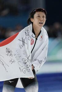 女子1000メートルで銅メダルを獲得した高木(撮影･前田充)