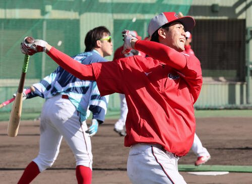 広島ドラフト6位の西川篤夢(2026年2月撮影)