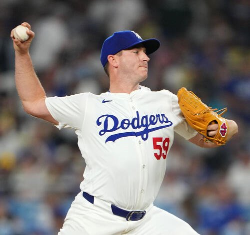 ドジャースのエバン･フィリップス(2024年7月撮影
)