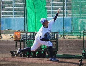 ライブBPに登板した西武隅田(撮影･金子真仁)