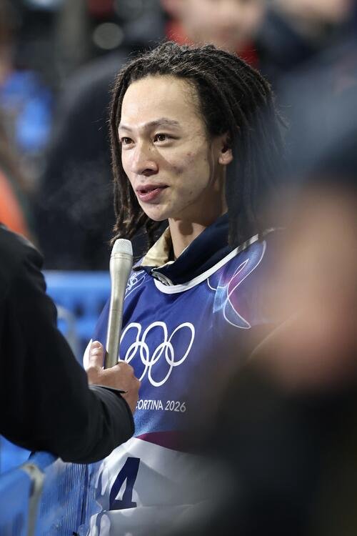 予選の2回目を終え、笑顔でインタビューに応じる平野(撮影･前田充)