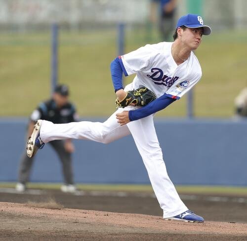 中日対DeNA　中日先発の金丸(撮影･河田真司)