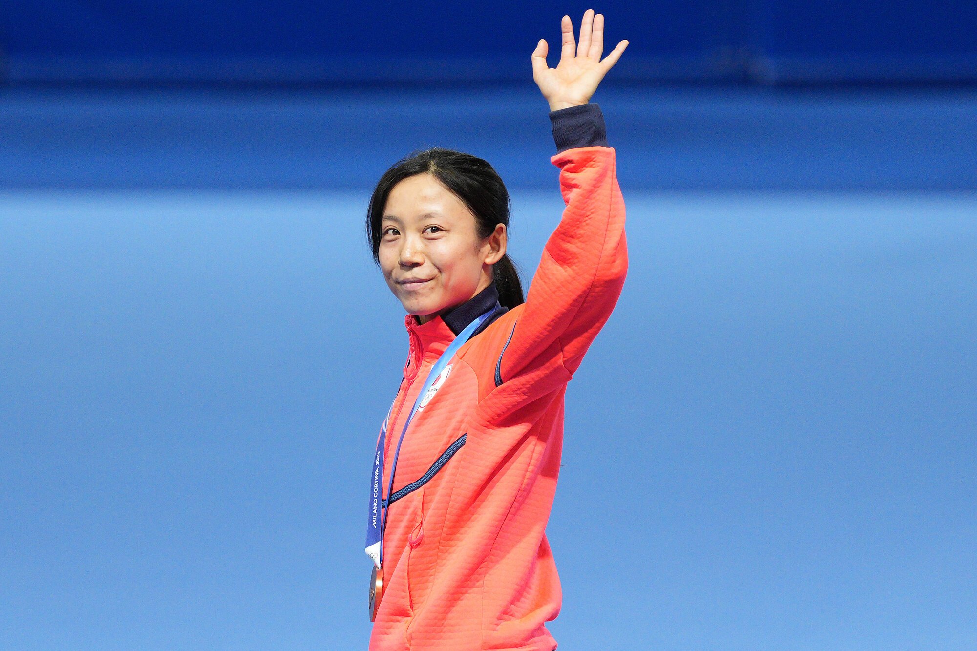 スピードスケート女子500メートルで銅メダルを獲得した高木美帆=竹花徹朗撮影