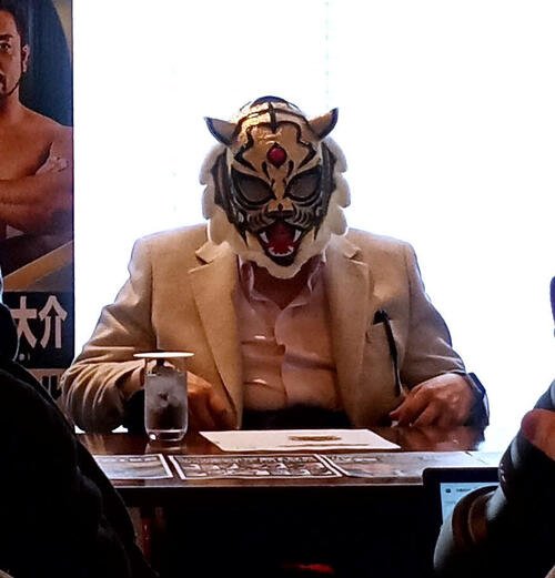 ストロングスタイルプロレスの会見に出席した佐山聡