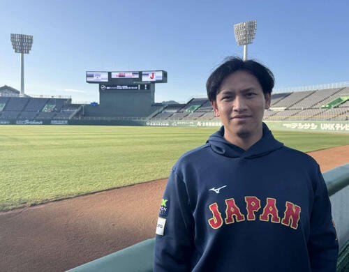 侍ジャパンの打撃投手を務める余聖傑さん(撮影･小早川宗一郎)
