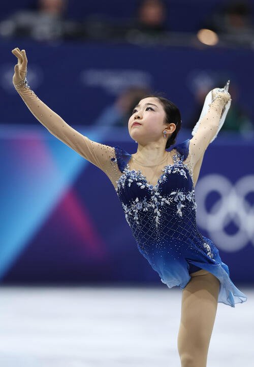 女子フリーで演技する千葉(撮影･前田充)