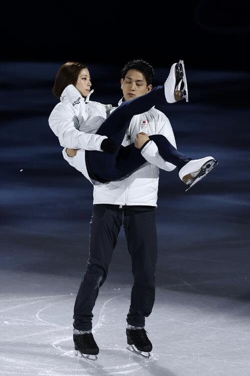 練習に臨む三浦(左)、木原組(撮影･前田充)＝2026年2月20日(現地時間)