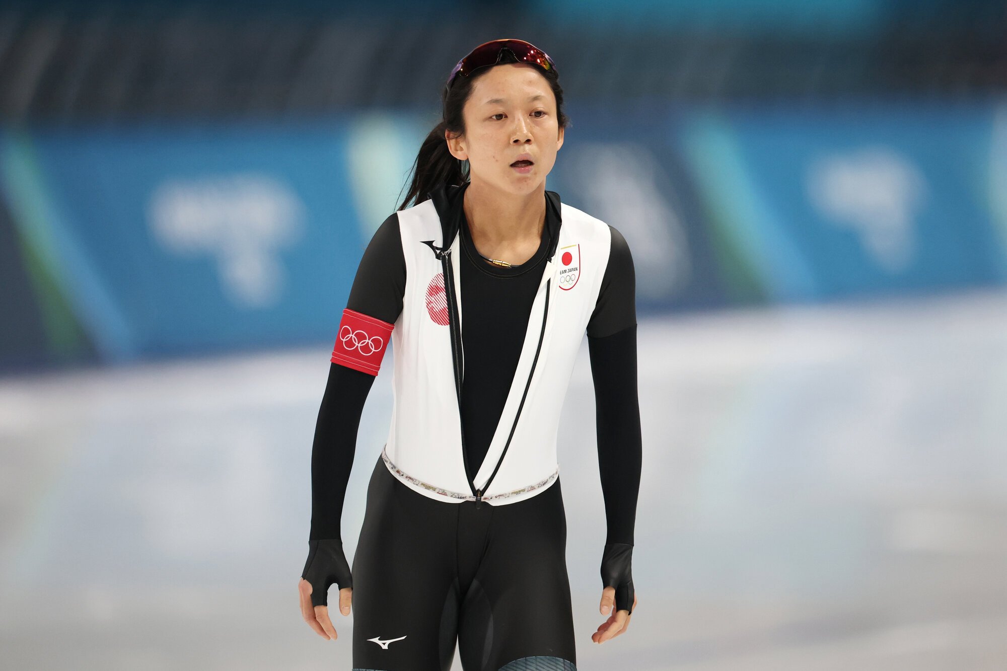 スピードスケート女子1500メートルで6位に終わった高木美帆=関田航撮影