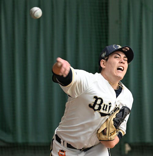 オリックス九里亜蓮(2026年2月1日撮影)