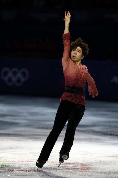 エキシビションで演技する佐藤(撮影･前田充)