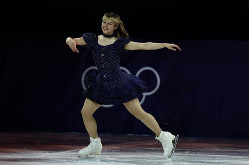 エキシビションで演技するアリサ･リュウ(撮影･前田充)