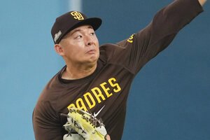 パドレスの松井裕樹=2024年