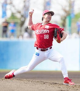 DeNA対楽天　楽天先発の前田健(撮影･江口和貴)