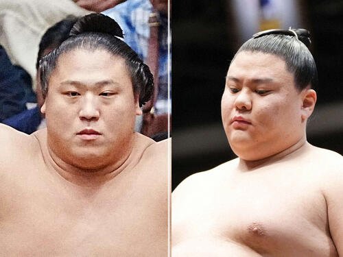 若隆景(左)と義ノ富士