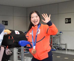 帰国した中井(撮影･泉光太郎)