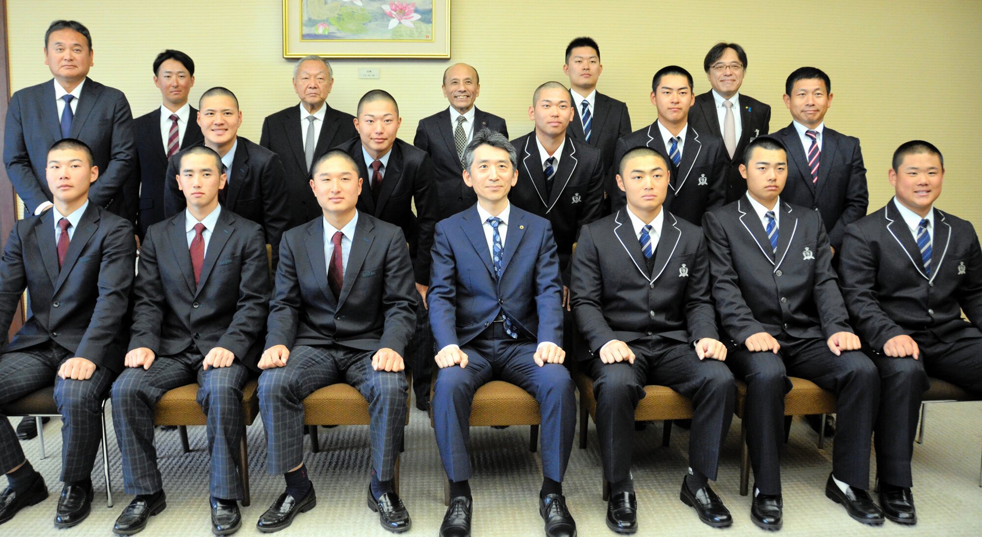 選抜高校野球出場の帝京長岡と日本文理が新潟県庁訪問　意気込み語る