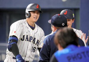 3年前のWBCにも出場し、優勝に貢献した大谷翔平=2023年3月6日、西岡臣撮影