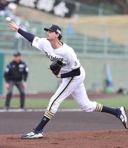 オリックス対西武　先発したオリックスのジェリー(撮影･梅根麻紀)