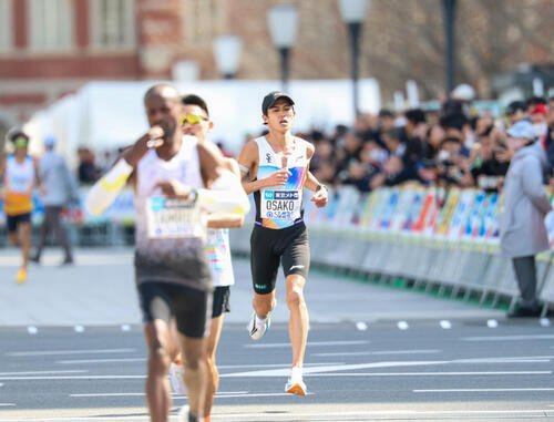 男子マラソン　日本人トップでゴールした大迫(撮影･増田悦実)