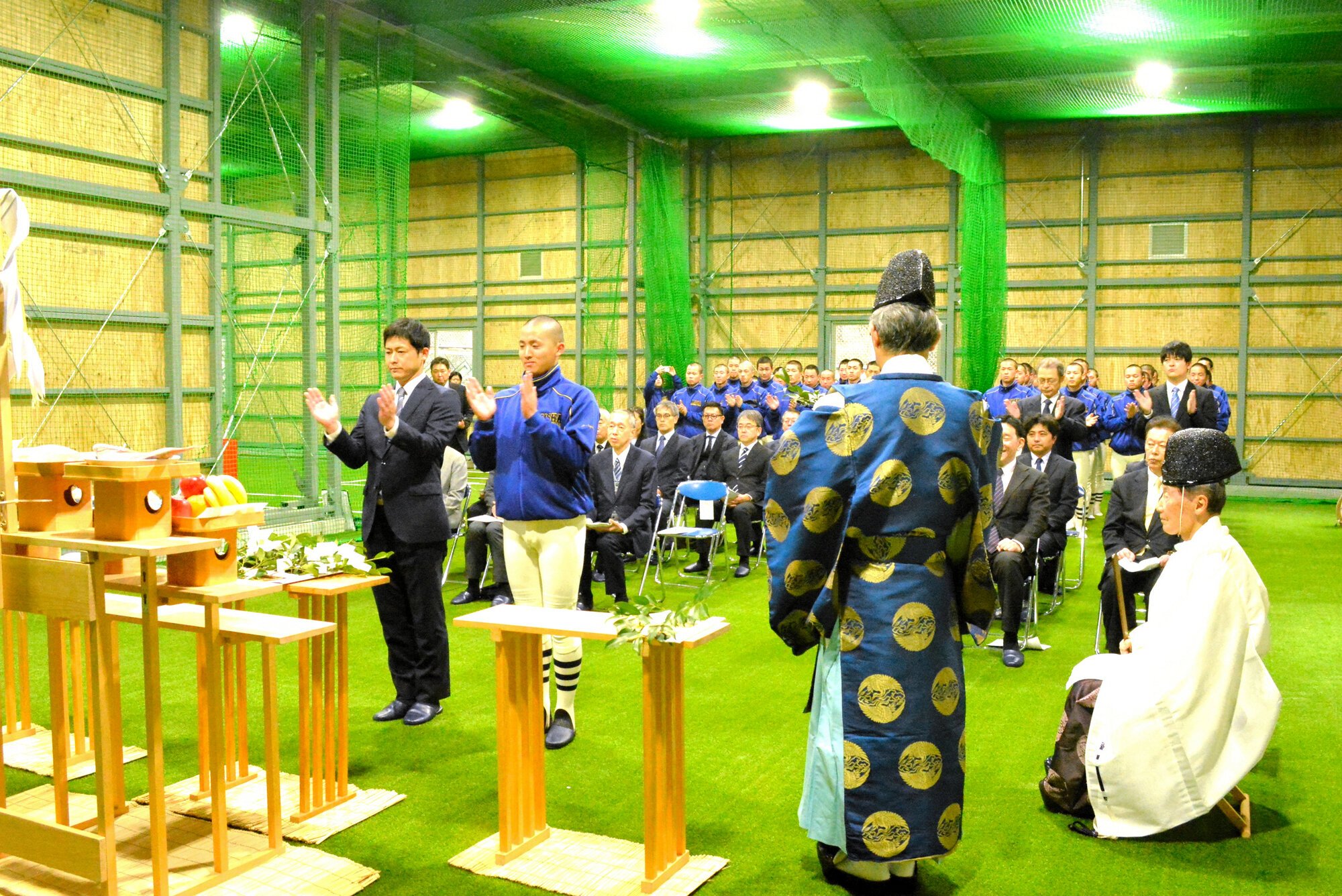 大社高校野球部の新屋内練習場が完成　建設費は全額寄付金