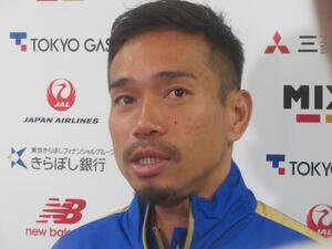 ワールドカップ(W杯)北中米大会開幕100日前を迎え、取材に応じるFC東京DF長友佑都(撮影･佐藤成)