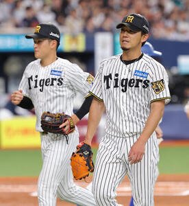 阪神対日本　2回1失点で降板する伊藤将(撮影･上田博志)