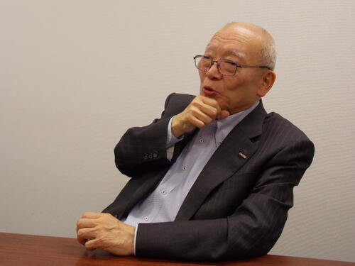 ラグビーへの思いを語る井門グループの井門義博社長(撮影･松本航)