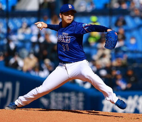 DeNA対中日　中日先発の中西(撮影･野上伸悟)