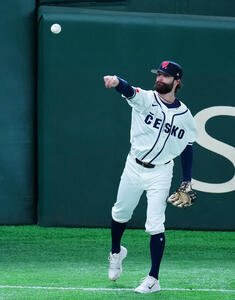 WBC公式練習　練習に臨むチェコのサトリア(撮影･垰建太)