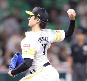 ソフトバンク対ヤクルト　先発のソフトバンク上沢(撮影･梅根麻紀)