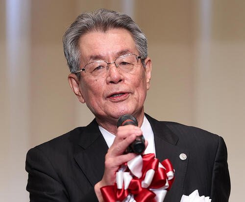 阪神の秦雅夫オーナー(2025年撮影)