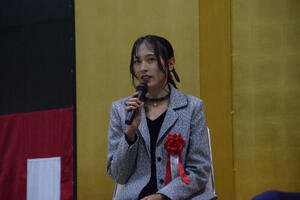 日体大の記念式典に出席した斎藤(撮影･泉光太郎)