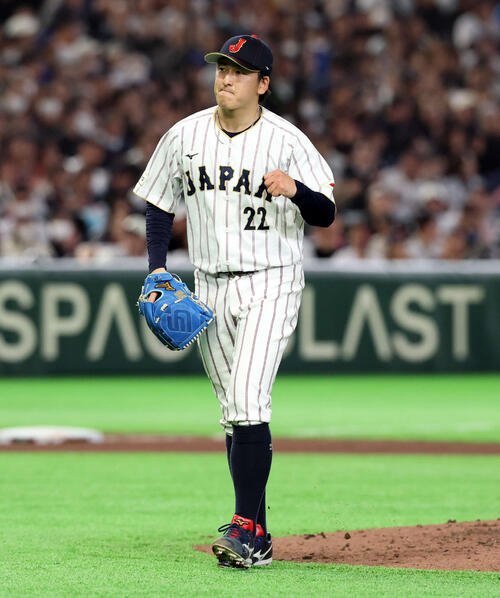 日本対オーストラリア　7回表オーストラリア1の攻撃を抑え、小さくガッツポーズする隅田(撮影･浅見桂子)