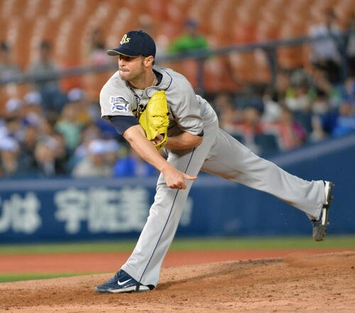 オリックス時代のマエストリ(2014年5月撮影)