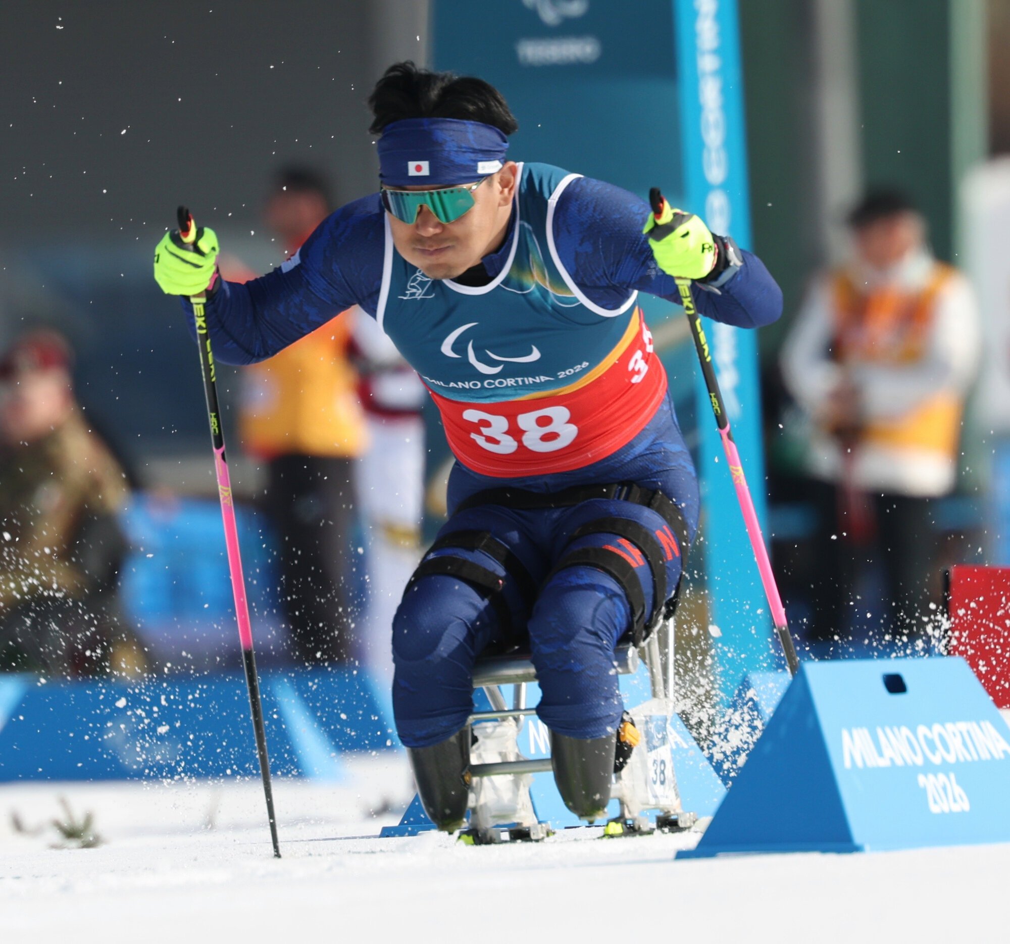 距離男子スプリント座位予選に出場し、23位となった森宏明=吉田耕一郎撮影