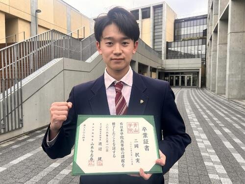 米国内の大学で野球継続を目指す青山学院の二岡